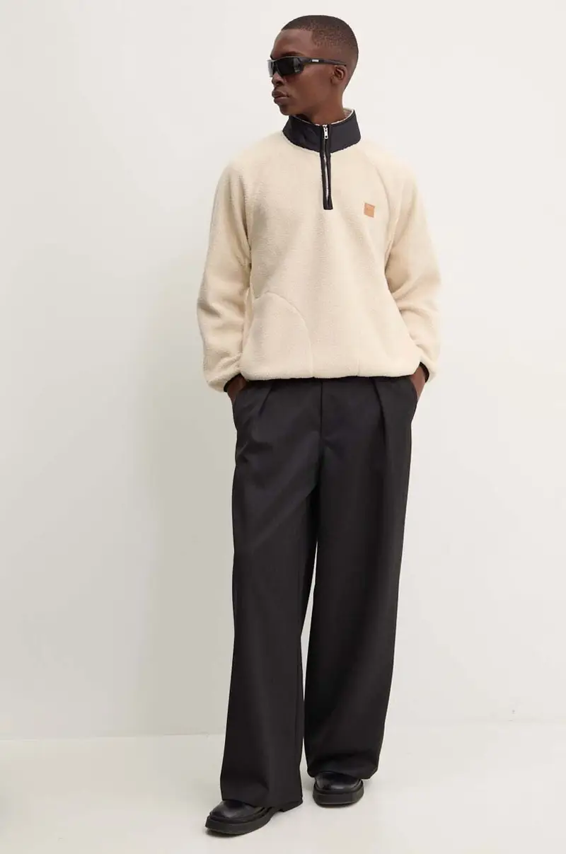 felpa in pile sweat island colore beige PSAIF.M27845 miniatura 2