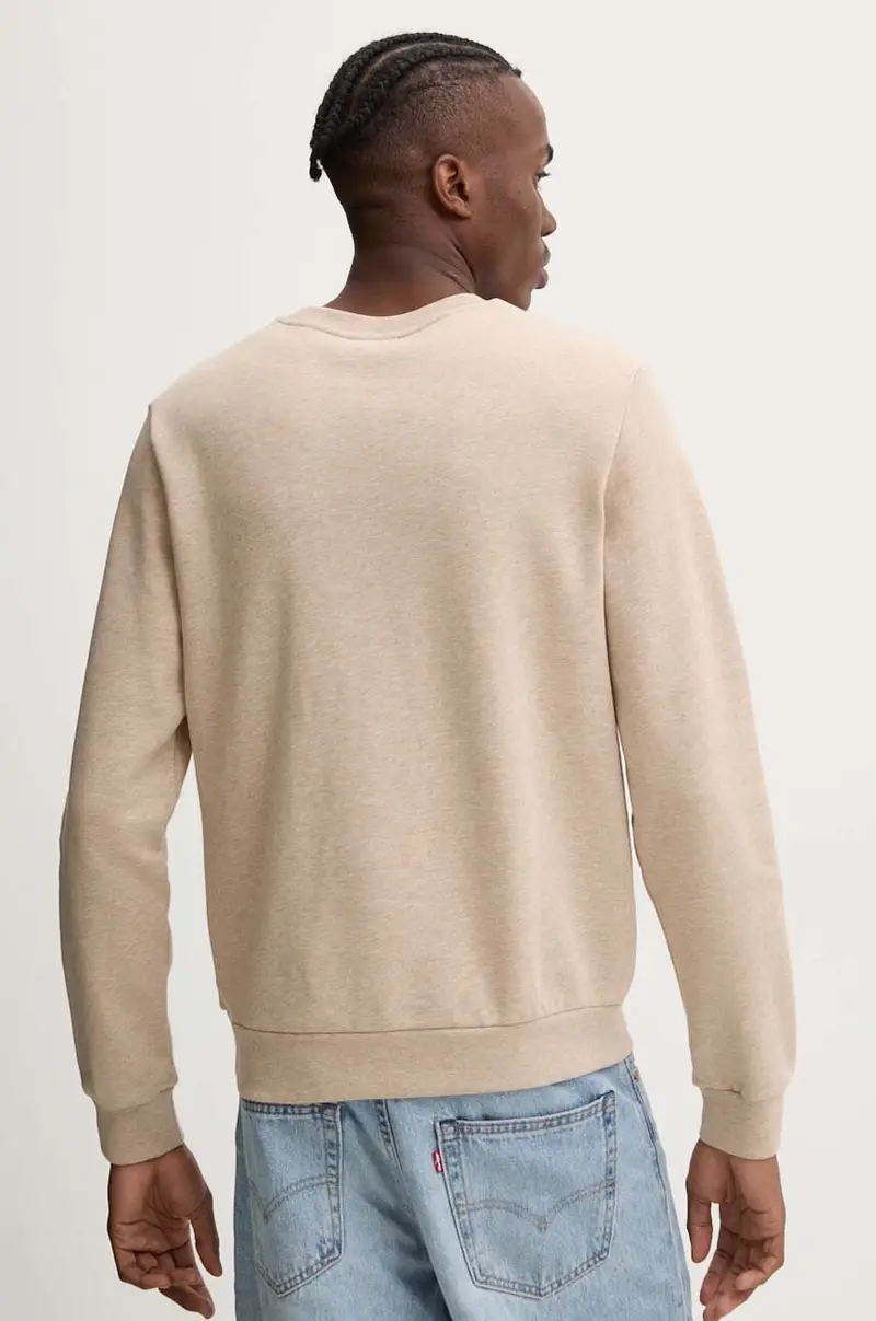 felpa standard rue madame GOTS colore beige con applicazione COHBV.M27913 miniatura 3