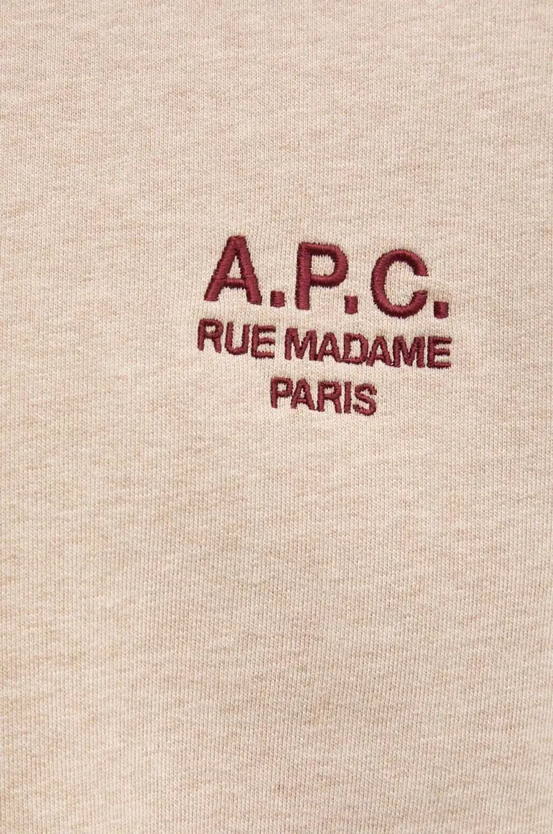 felpa standard rue madame GOTS colore beige con applicazione COHBV.M27913 miniatura 5