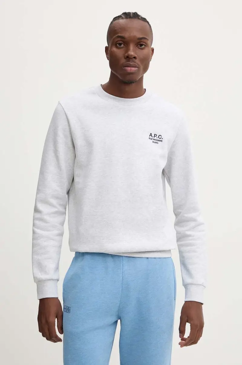 . felpa standard rue madame GOTS colore grigio con applicazione COHBV.M27913