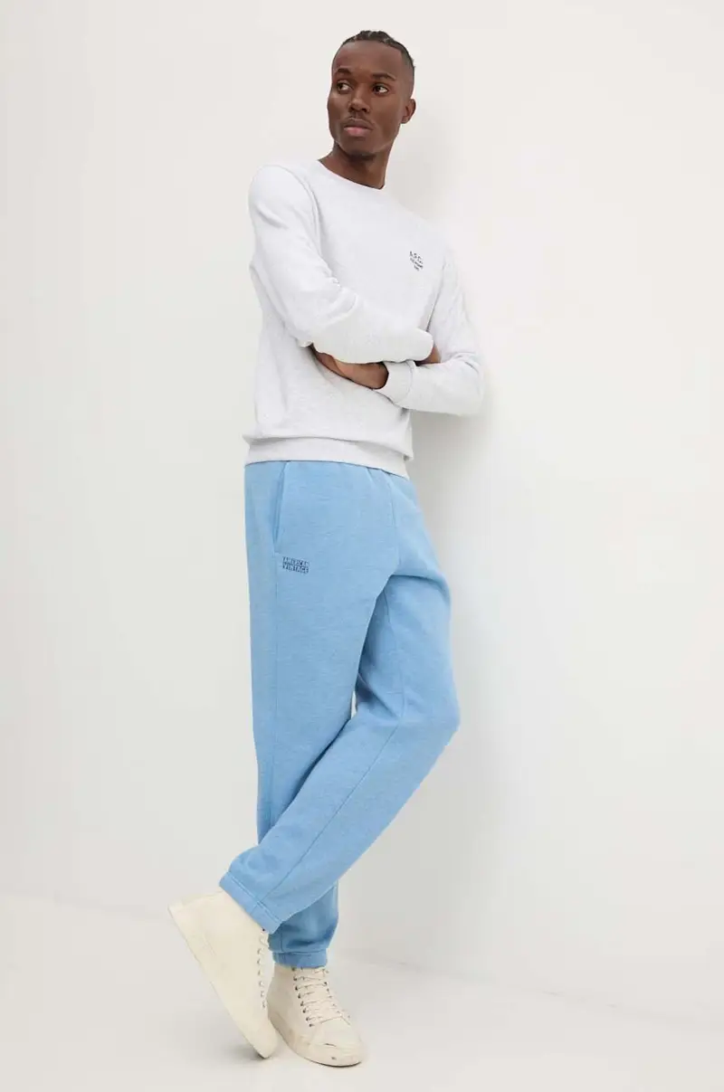 felpa standard rue madame GOTS colore grigio con applicazione COHBV.M27913 miniatura 2