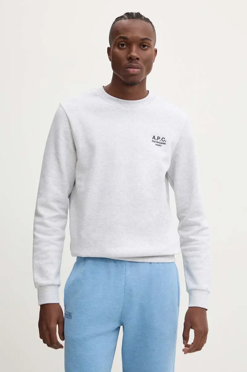 . felpa standard rue madame GOTS colore grigio con applicazione COHBV.M27913