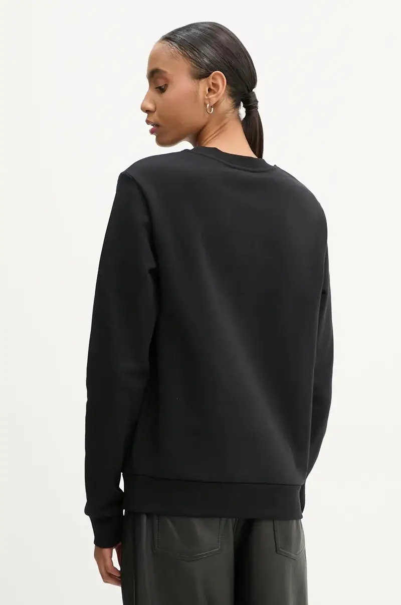 felpa standard rue madame GOTS colore nero con applicazione COHBV.M27913 miniatura 3