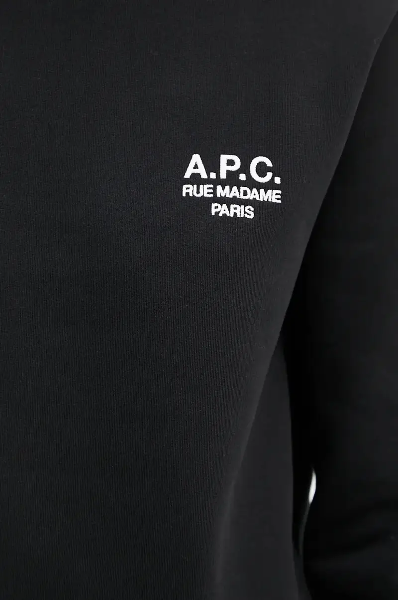 felpa standard rue madame GOTS colore nero con applicazione COHBV.M27913 miniatura 5