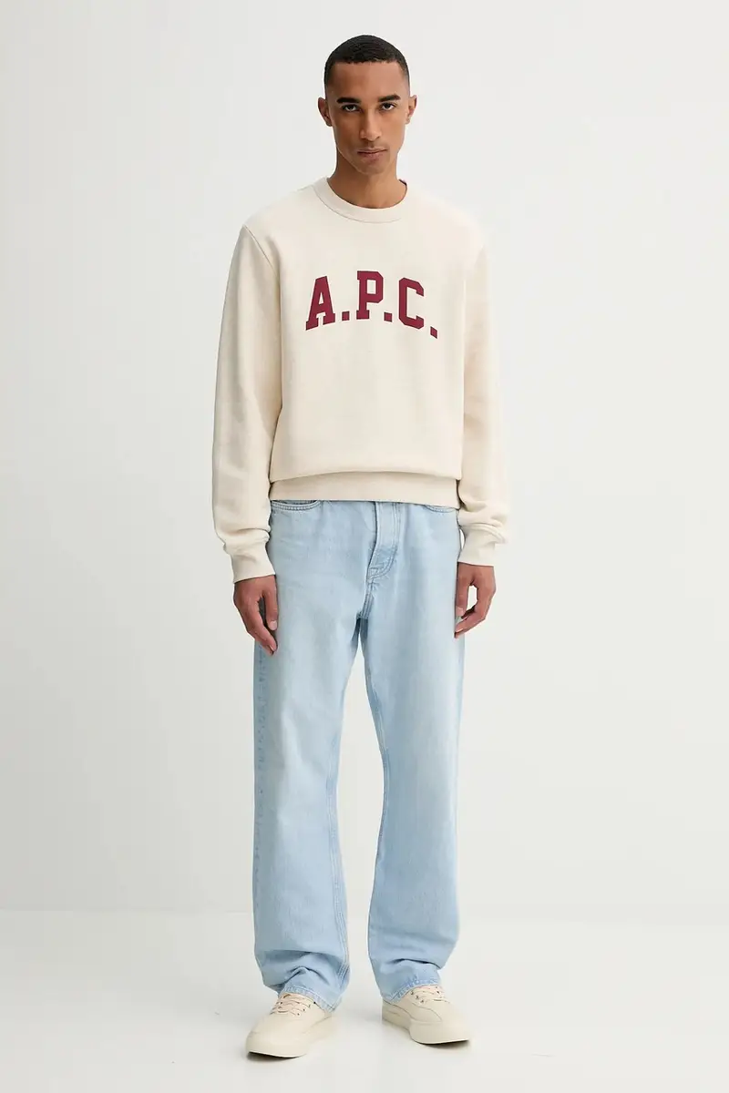 felpa sweat harris - GOTS uomo colore beige COHBR.H37012 miniatura 2