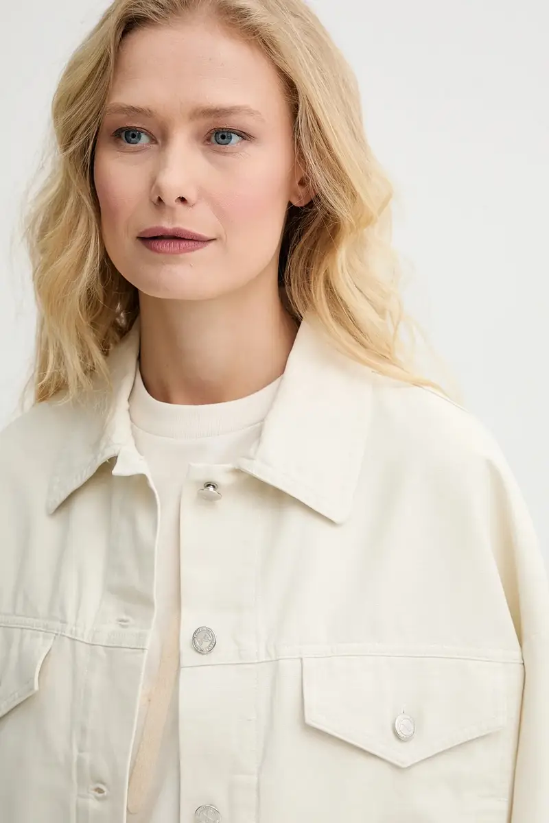 giacca in cotone blouson cally COGBJ.F02905 Beige miniatura 4