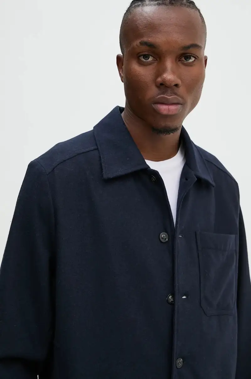 giacca in lana veste jamie colore blu navy WOAPN.H02962 miniatura 4