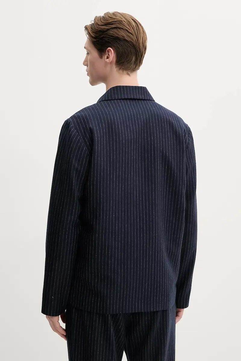 giacca in lana veste kerlouan doublee colore blu navy WOARO.H03208 miniatura 3