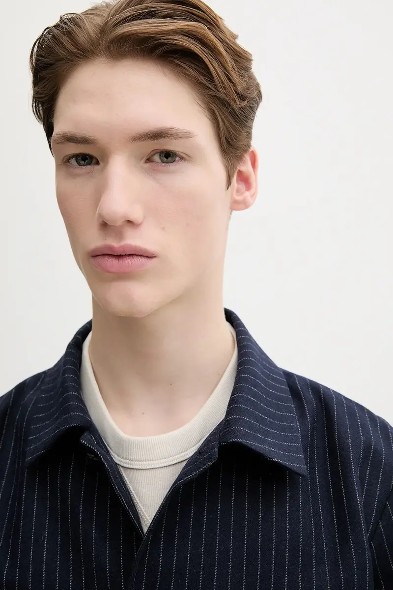 giacca in lana veste kerlouan doublee colore blu navy WOARO.H03208 miniatura 5