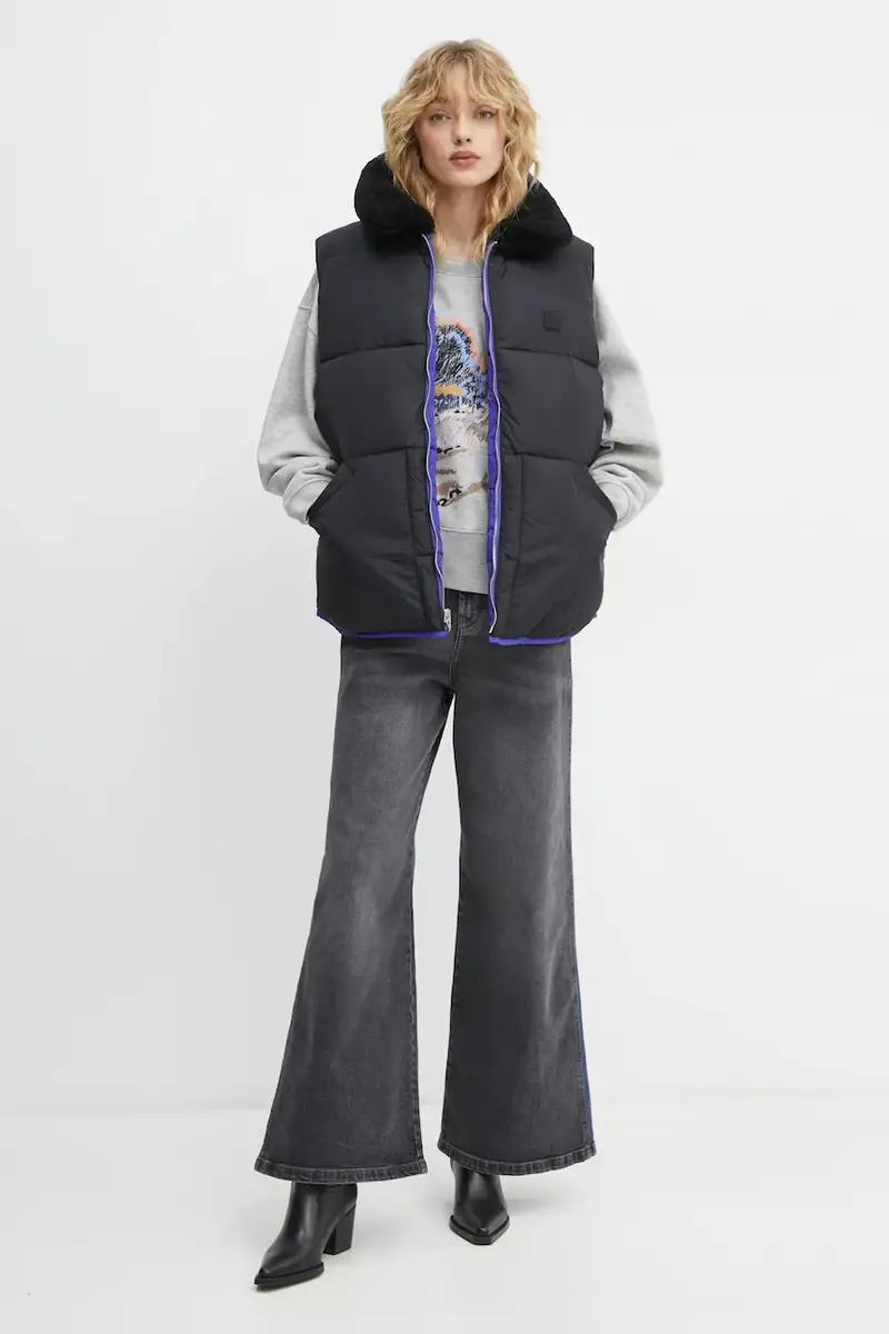 gilet reversibile doudoune teddy colore blu PAAFW.M30201 miniatura 3