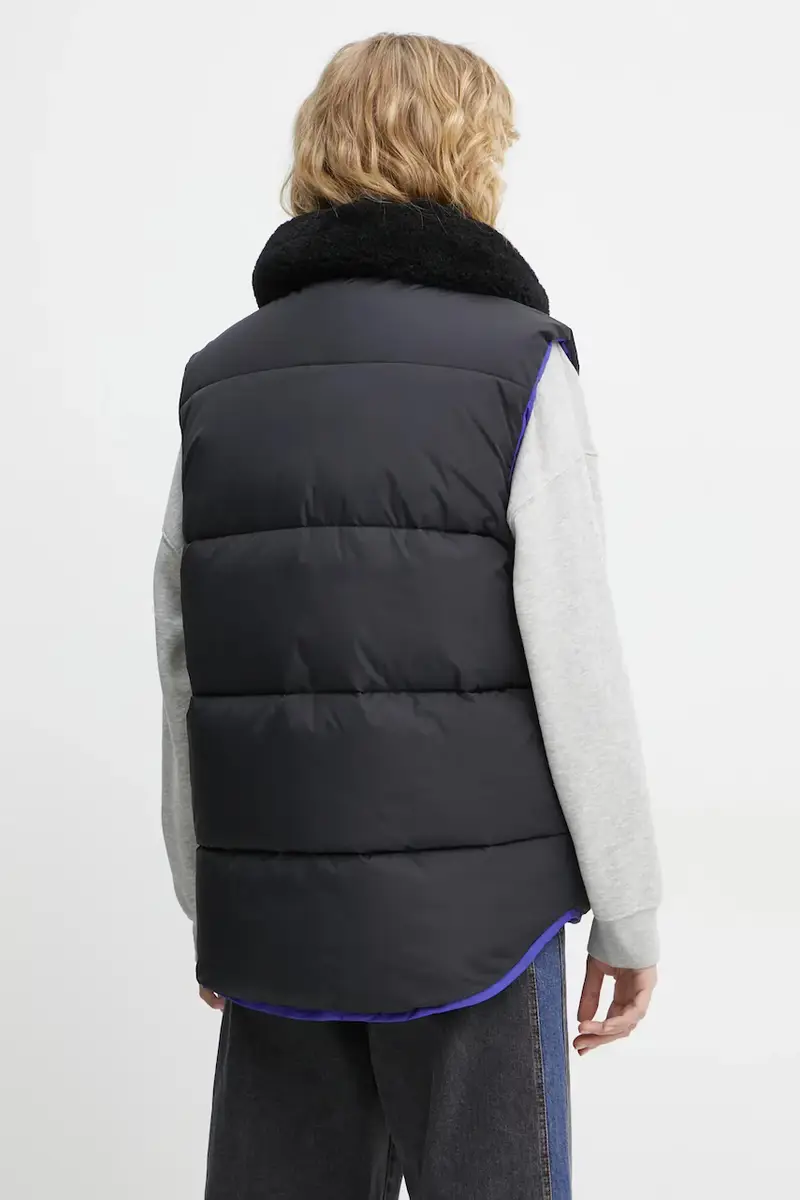 gilet reversibile doudoune teddy colore blu PAAFW.M30201 miniatura 5