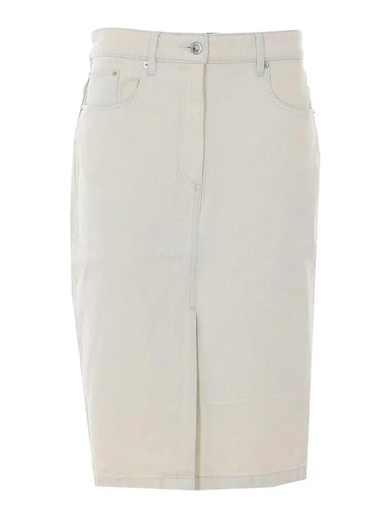Gonna di jeans bianca Bianco