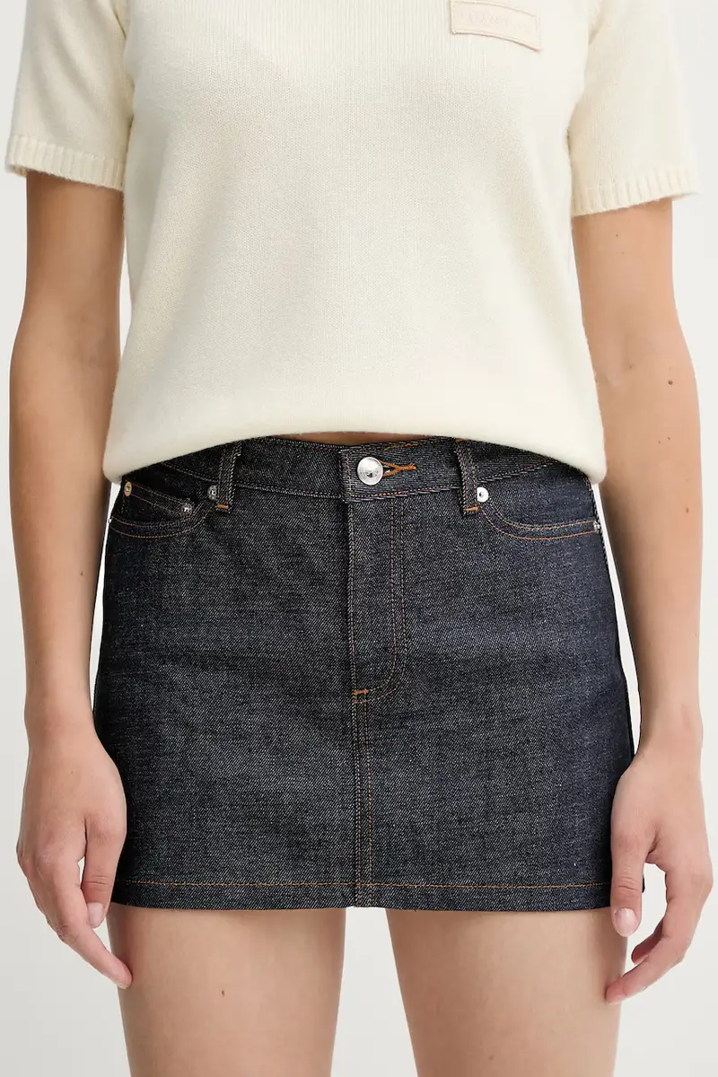 . gonna di jeans mini-jupe colore blu navy CODBS.F06093