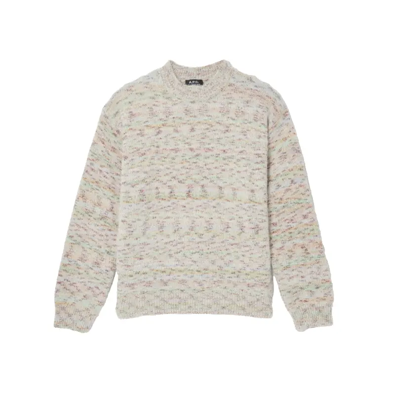 Maglione bastian beige effetto melange