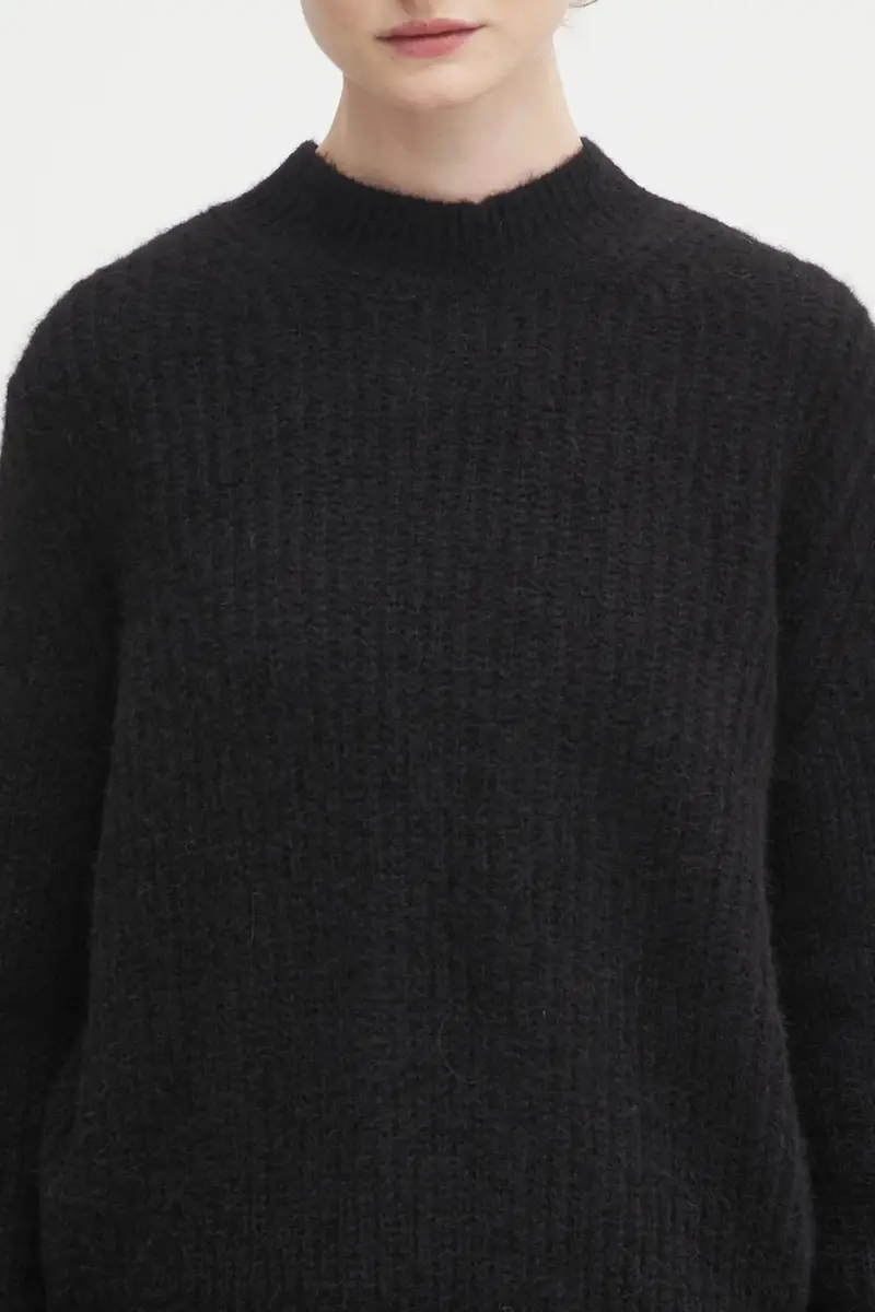 maglione con lana Pull Emilia colore nero WPABE.F23449 miniatura 4