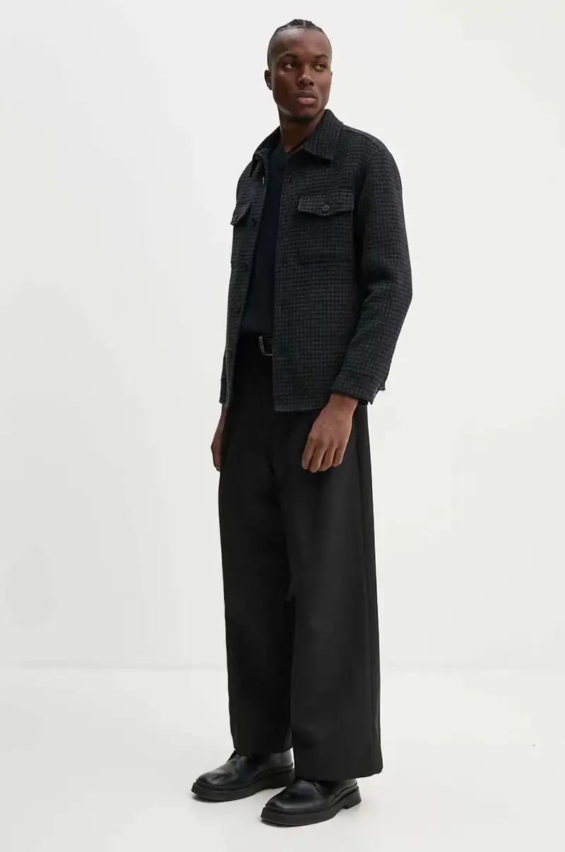 maglione in lana pull dany uomo colore nero WYAAD.M23380 miniatura 2