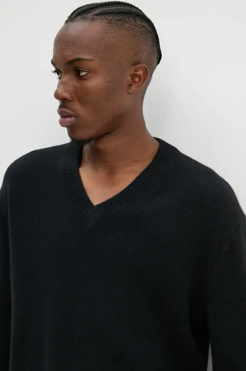 maglione in lana pull dany uomo colore nero WYAAD.M23380 miniatura 4