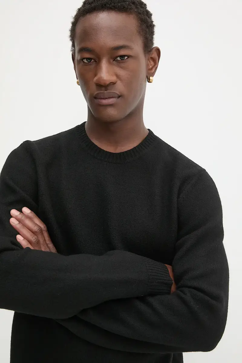 maglione in lana Pull Edward uomo colore nero WVBDJ.H23059 miniatura 4