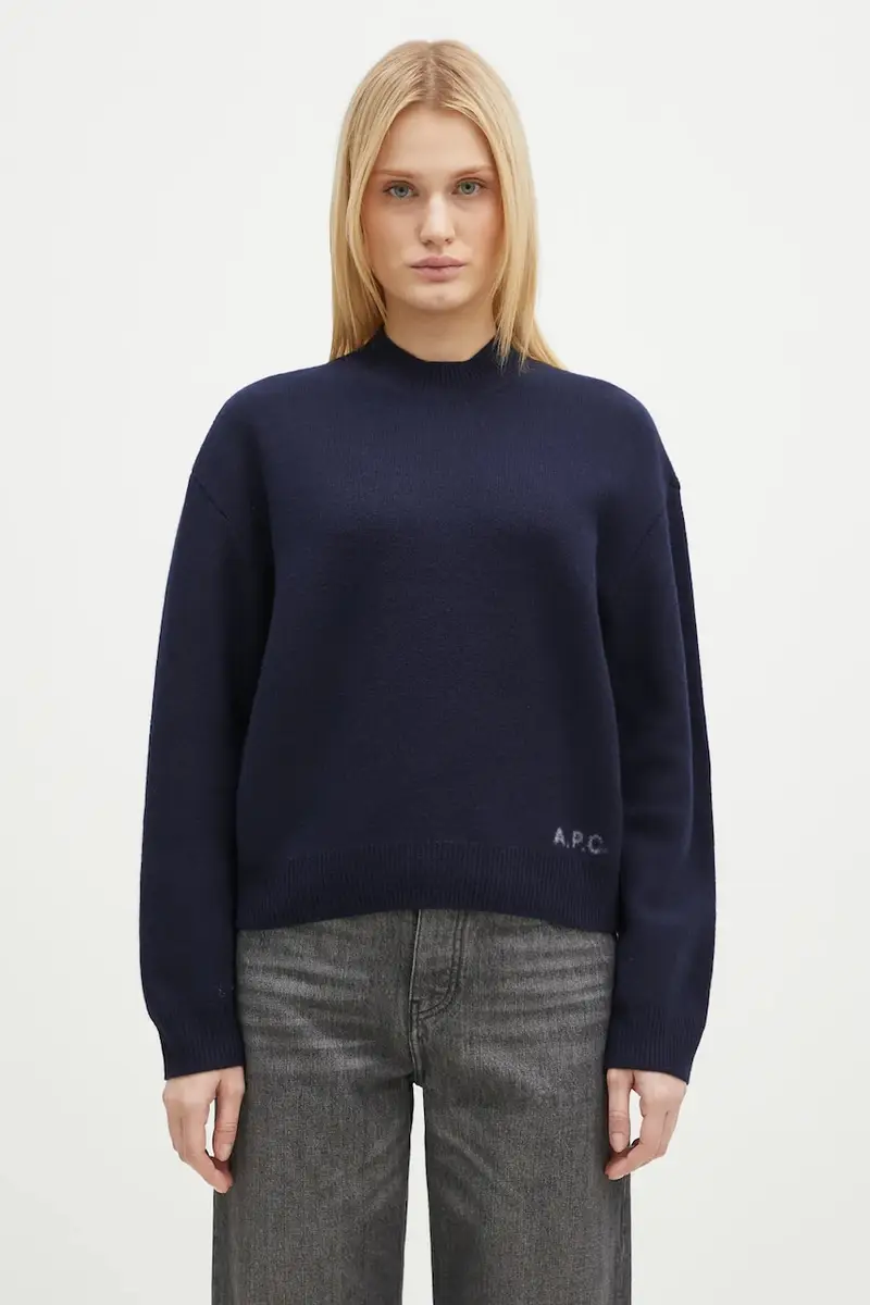 . maglione in lana Pull Esther donna colore blu navy WVBDK-F23373