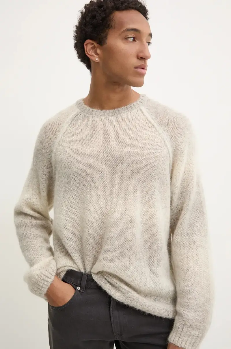 maglione in lana pull mavericks colore beige WPABI.M23396 miniatura 2