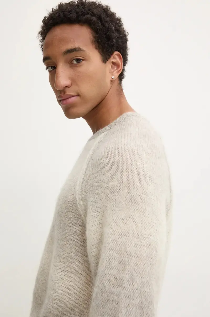 maglione in lana pull mavericks colore beige WPABI.M23396 miniatura 5