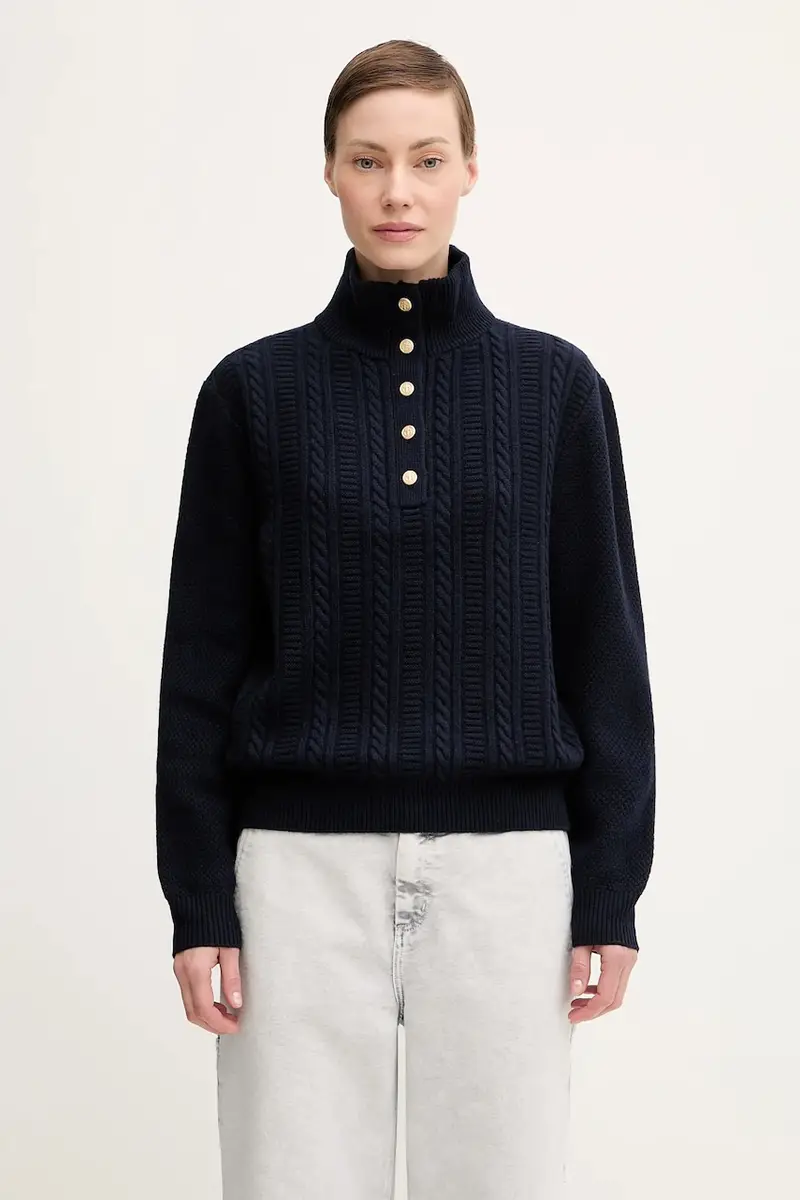 . maglione in lana Pull Thea donna colore blu navy WVBCZ.F23426