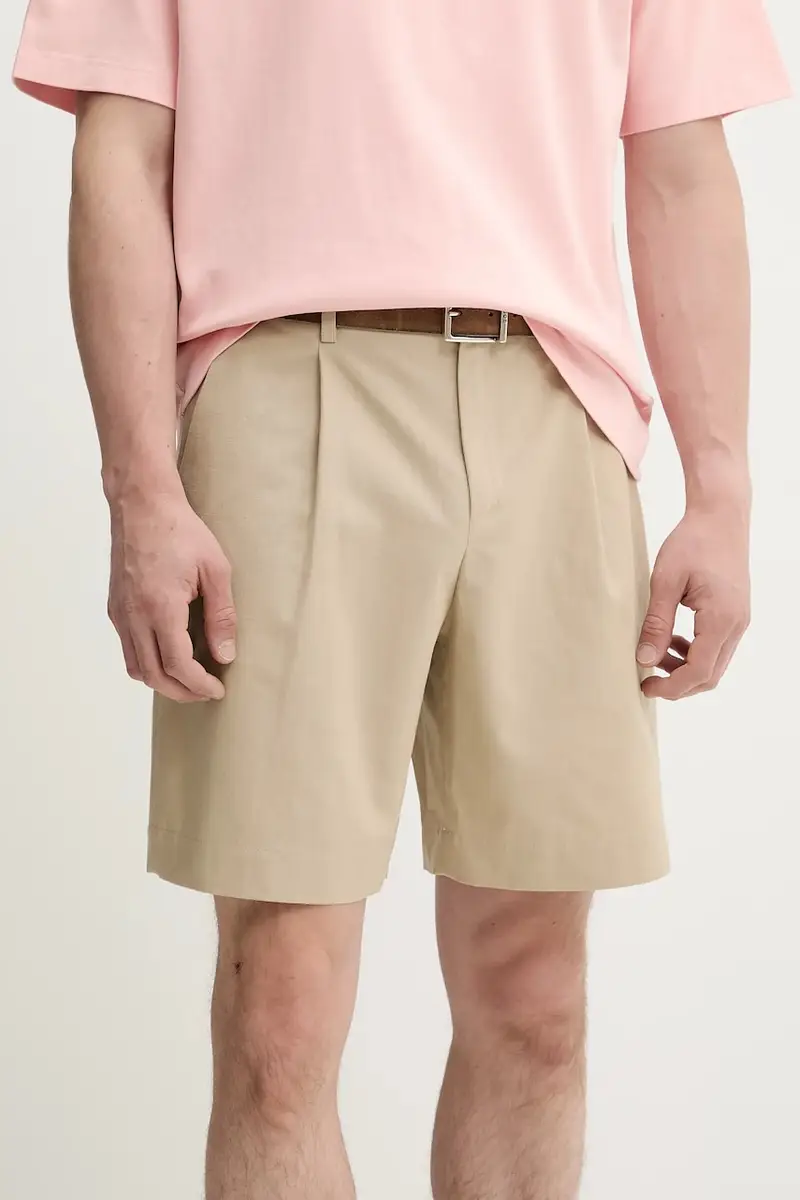 . pantaloncini in cotone short crew uomo colore beige COHFU.H10198