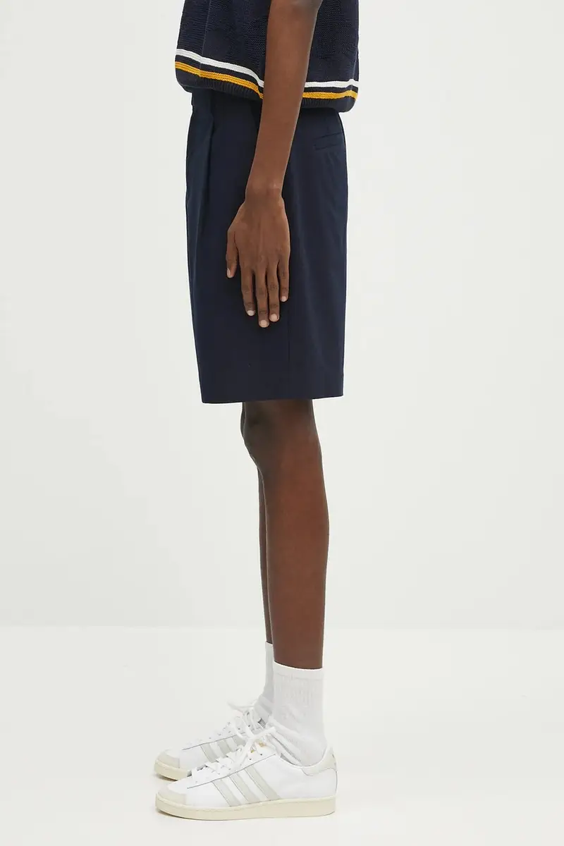 pantaloncini in cotone short crew uomo colore blu navy COHFU.H10198 miniatura 2