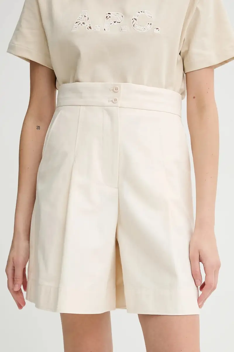 . pantaloncini in cotone short orlane donna colore beige COHFU.F10214