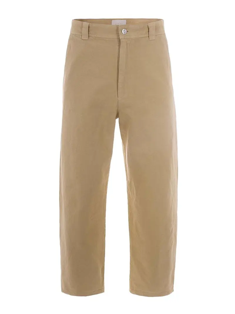 Pantaloni Dritti Beige