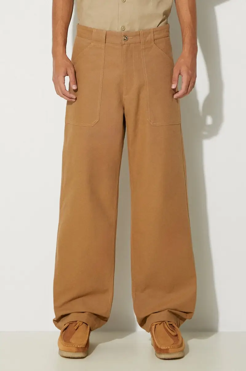 . pantaloni in cotone Marrone
