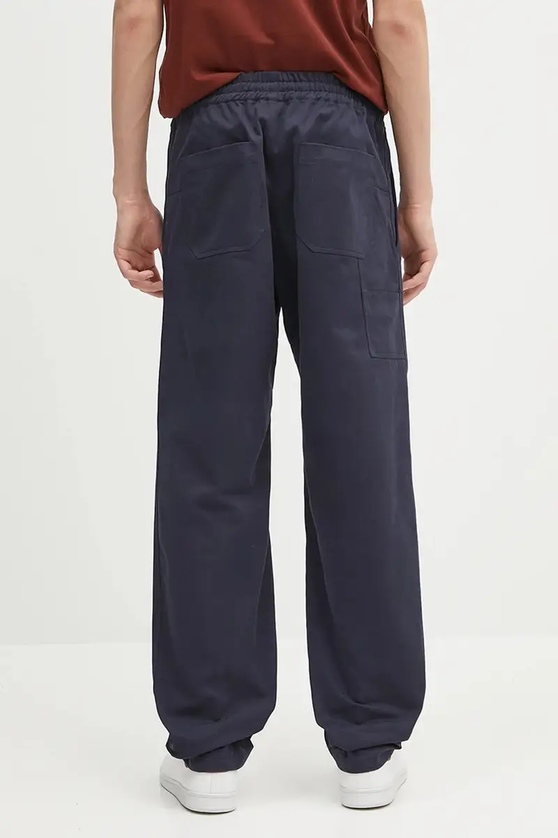 pantaloni in cotone pantalon chuck colore blu navy COGEW.H08408 miniatura 3