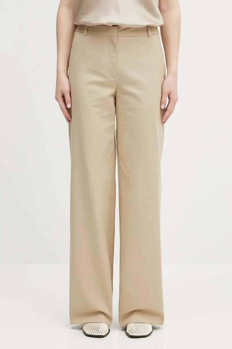 . pantaloni in cotone pantalon margaret donna colore beige COHFU.F08476