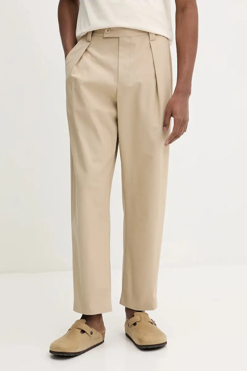 . pantaloni in cotone pantalon renato uomo colore beige COHFU.H08428