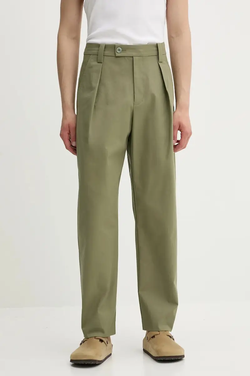 . pantaloni in cotone pantalon renato uomo colore verde COHFU.H08428