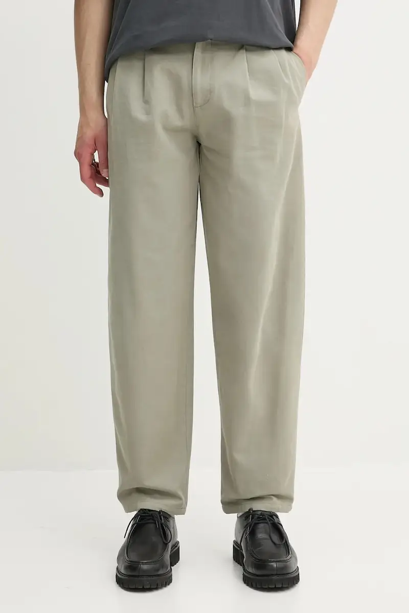 . pantaloni in cotone pantalon willow colore verde COGBJ.F08486