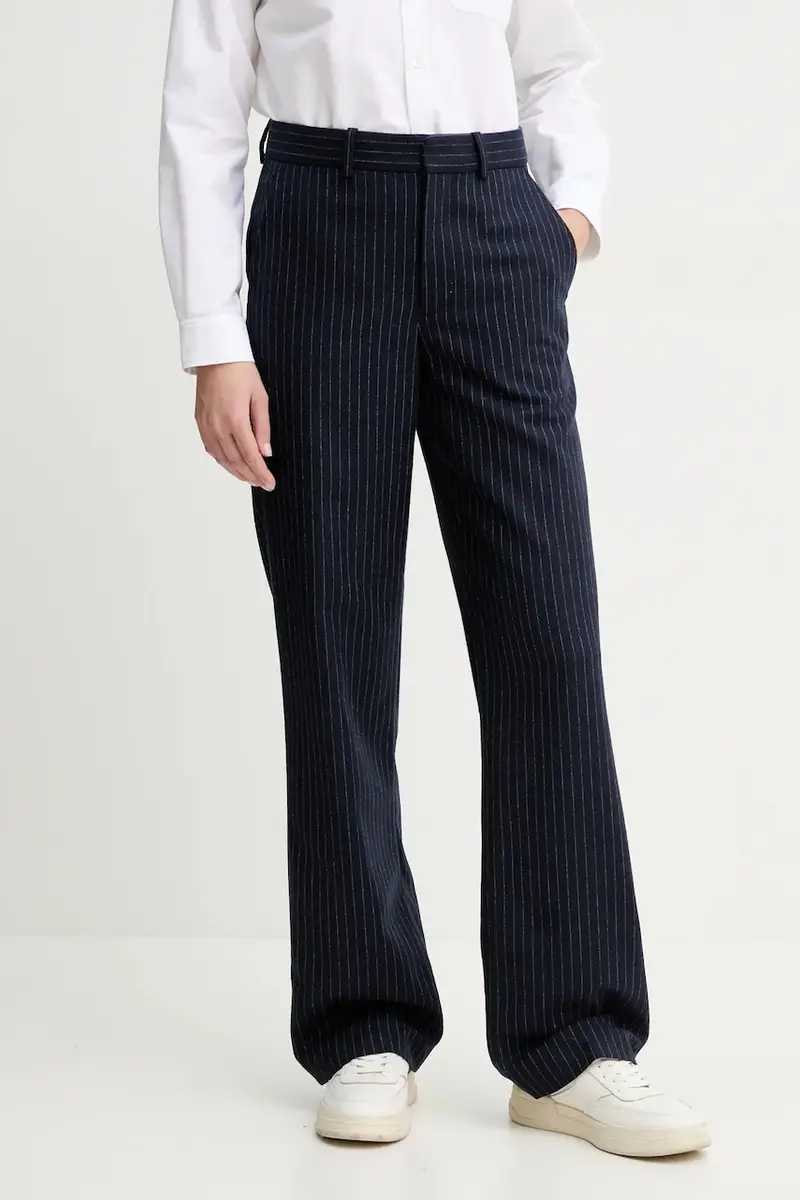 . pantaloni in lana pantalon jane donna colore blu navy WOARO.F08467