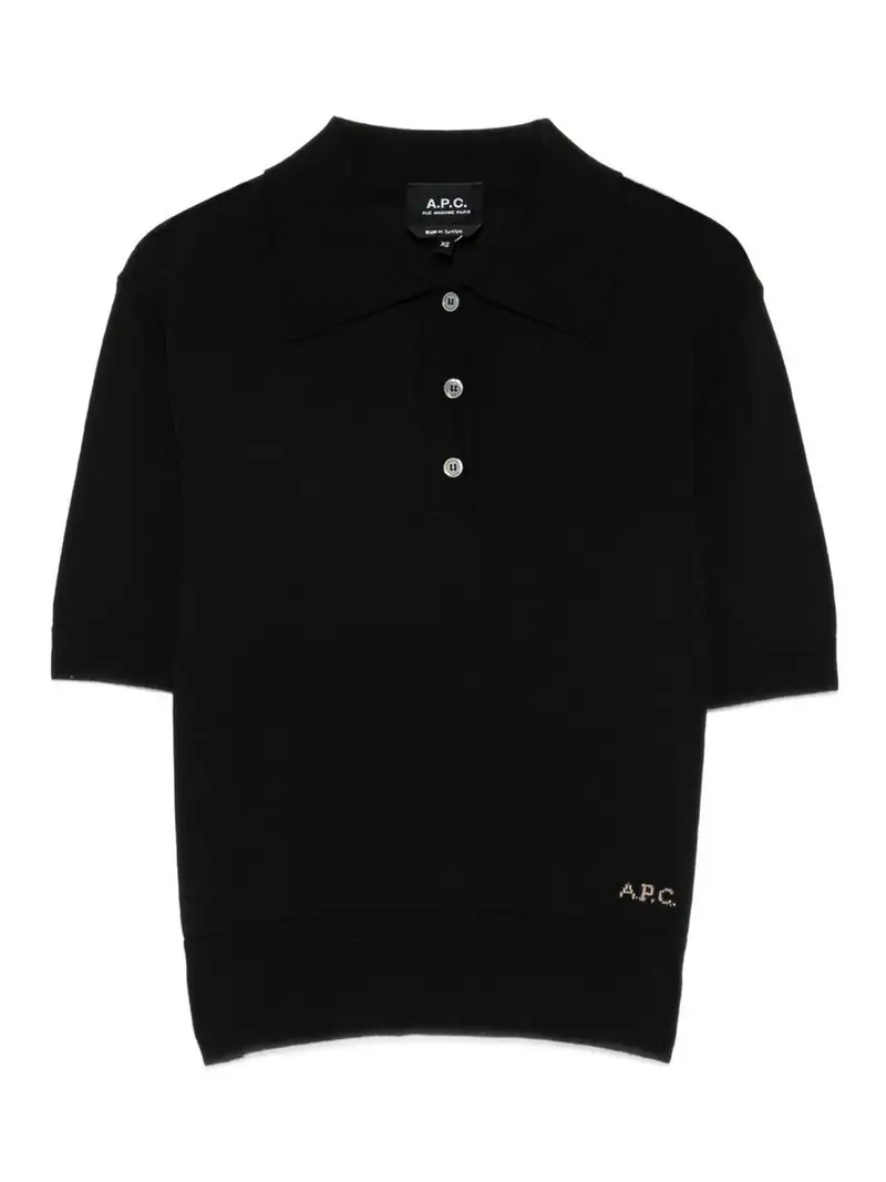 Polo Con Logo Nero
