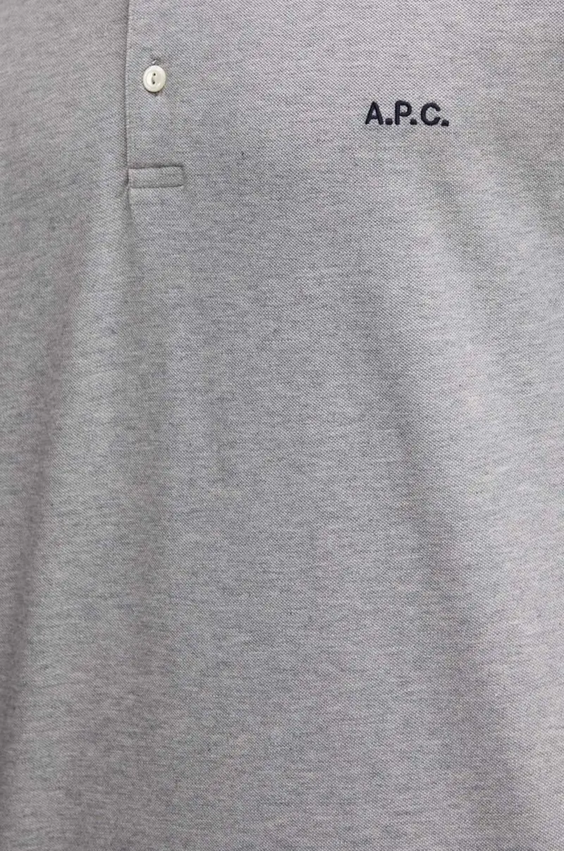 polo in cotone polo standard GOTS colore grigio COGWZ.H26342 miniatura 5