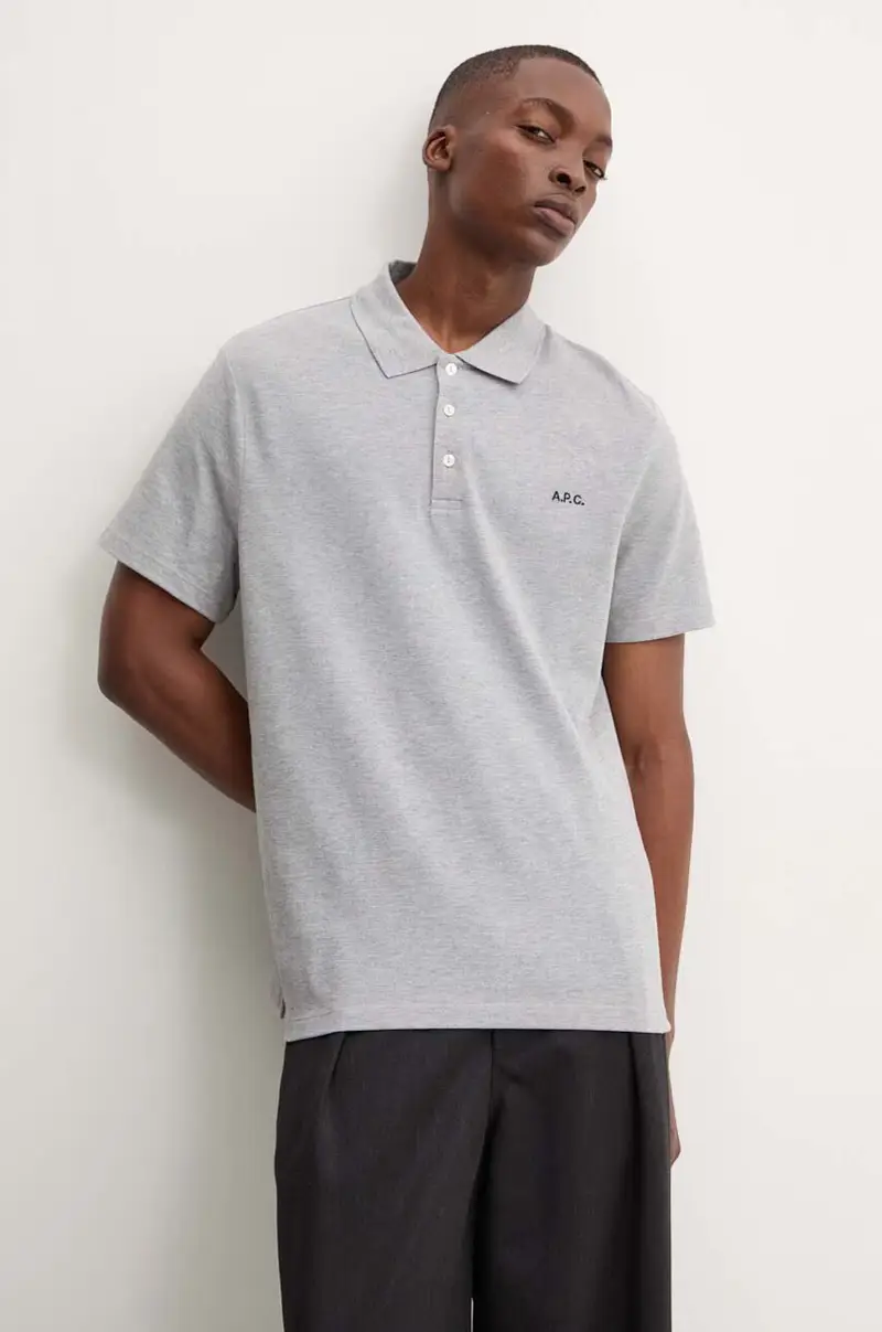 . polo in cotone polo standard GOTS colore grigio COGWZ.H26342