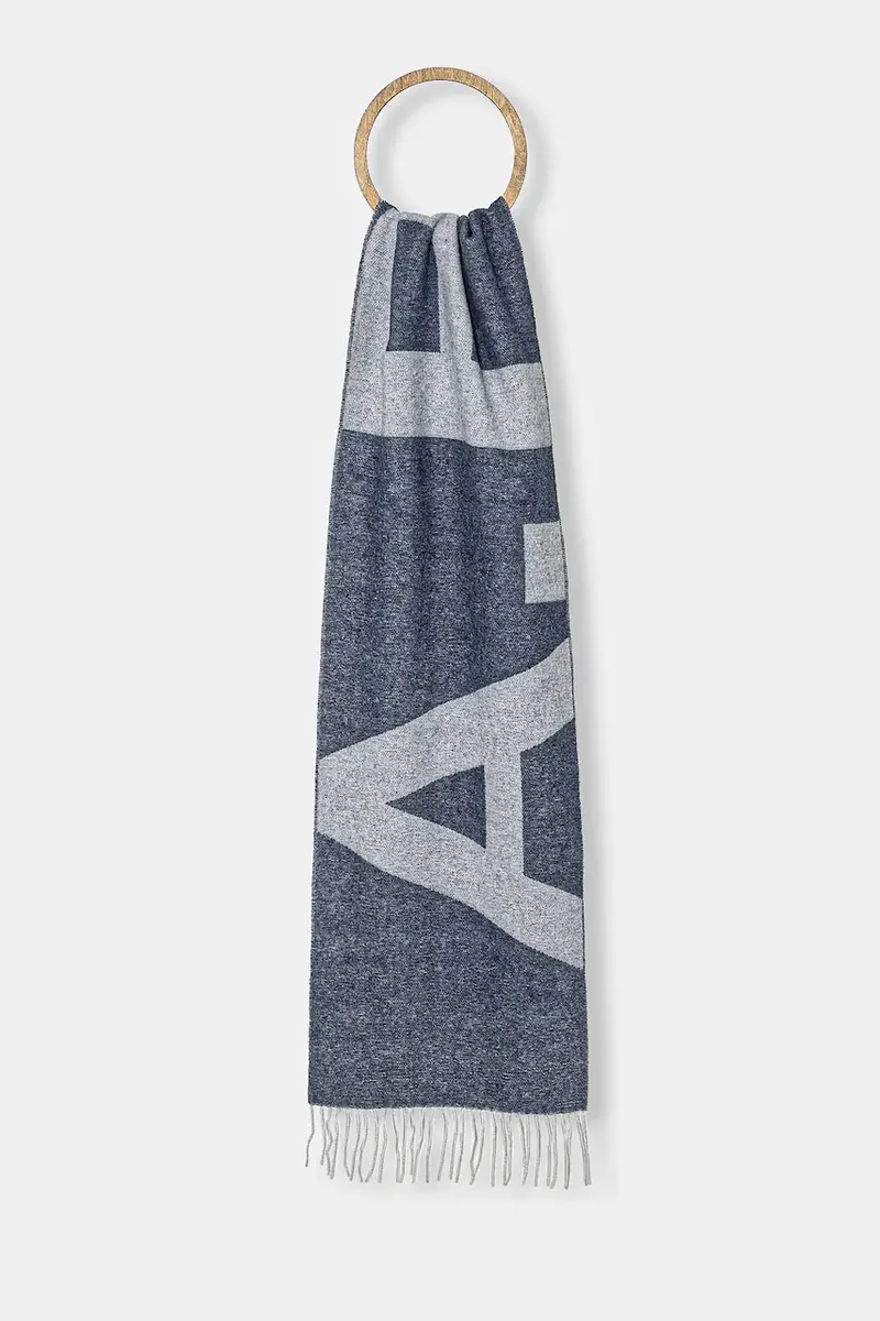 . sciarpa in lana colore blu