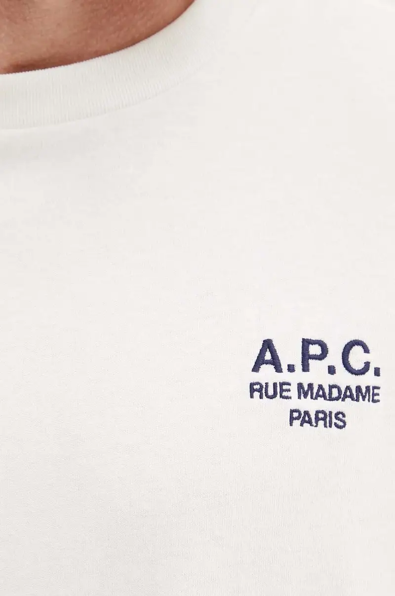 t-shirt in cotone standard rue madame GOTS colore beige con applicazione COHBU.M26388 miniatura 5