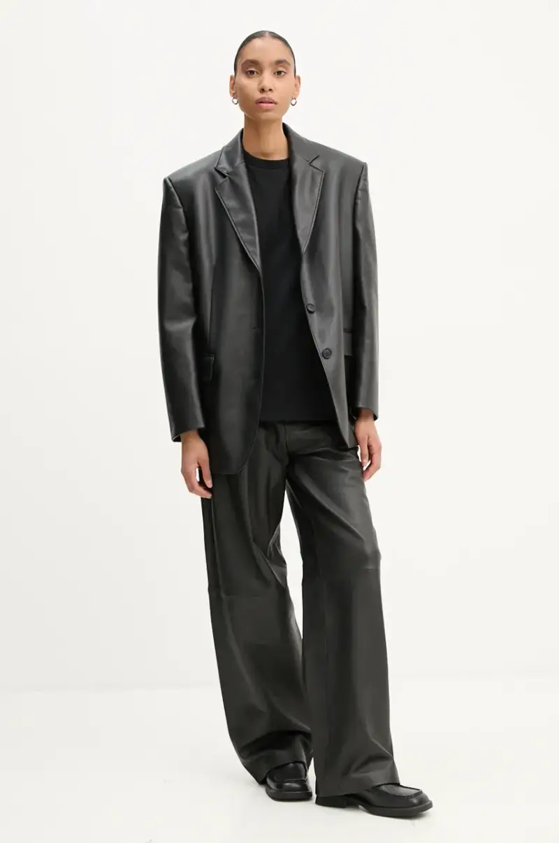 t-shirt in cotone standard rue madame GOTS colore nero con applicazione COHBU.M26388 miniatura 2