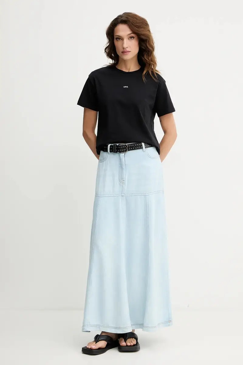 A.P.C. T-shirt Donna Nero 3263104 miniatura 2