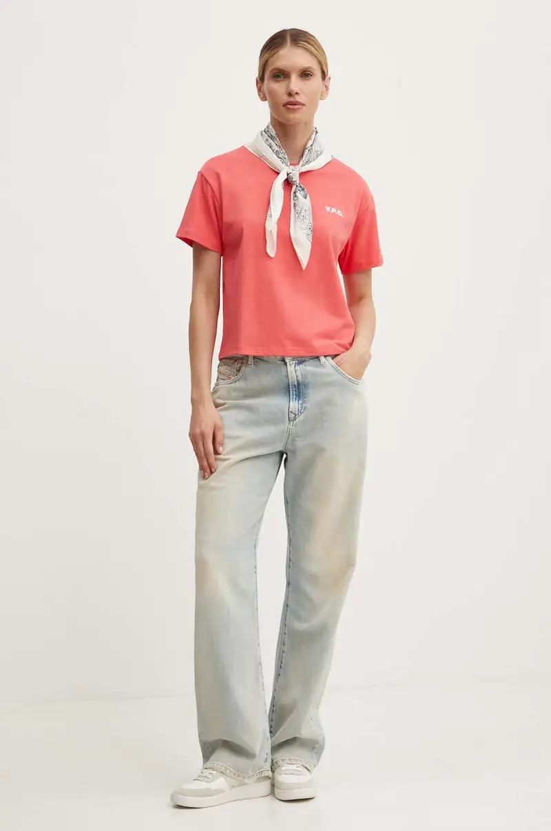 A.P.C. T-shirt Donna Arancione 3287756 miniatura 2