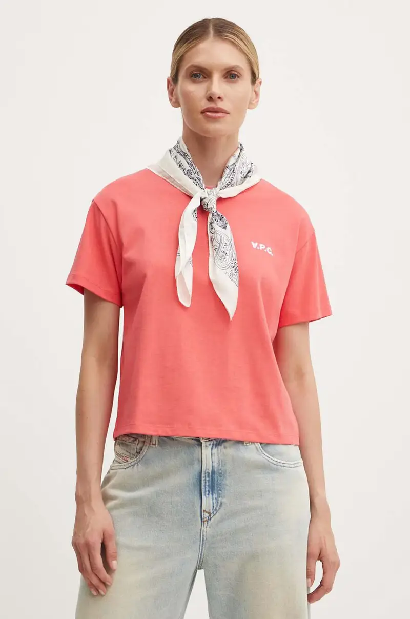 A.P.C. T-shirt Donna Arancione 3287756 miniatura 4