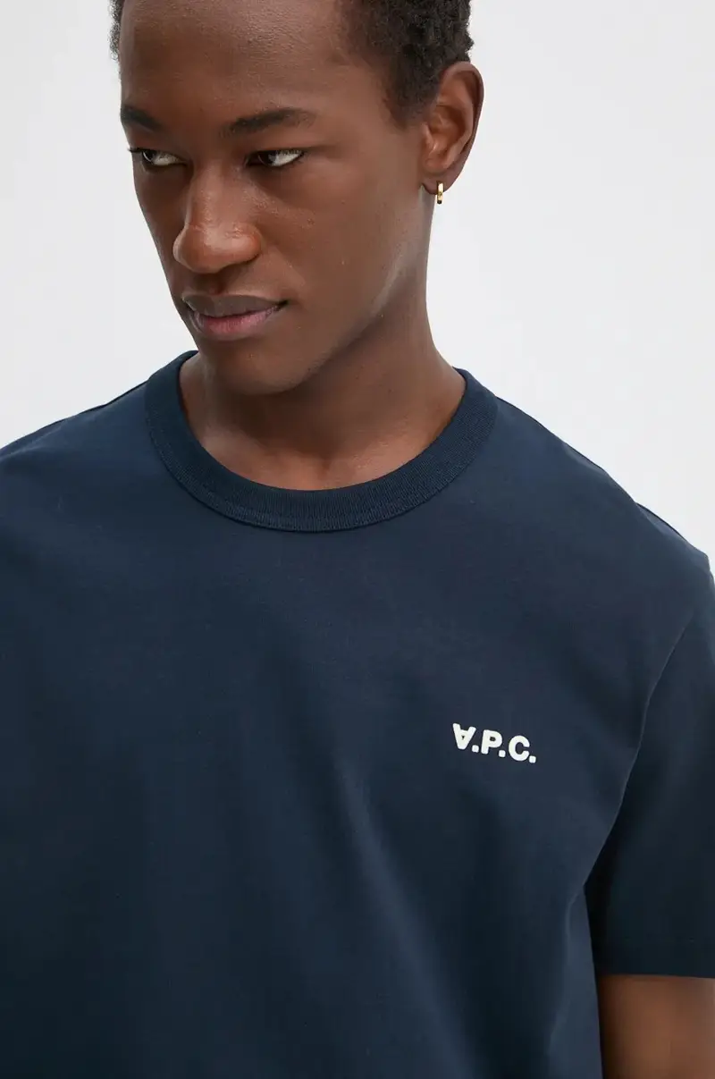 A.P.C. T-shirt Uomo Blu 3313449 miniatura 4