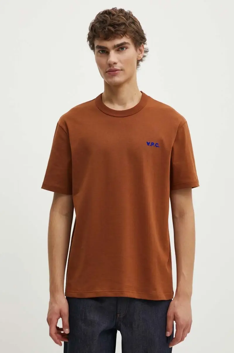 A.P.C. T-shirt Uomo Marrone 3325504 miniatura 4