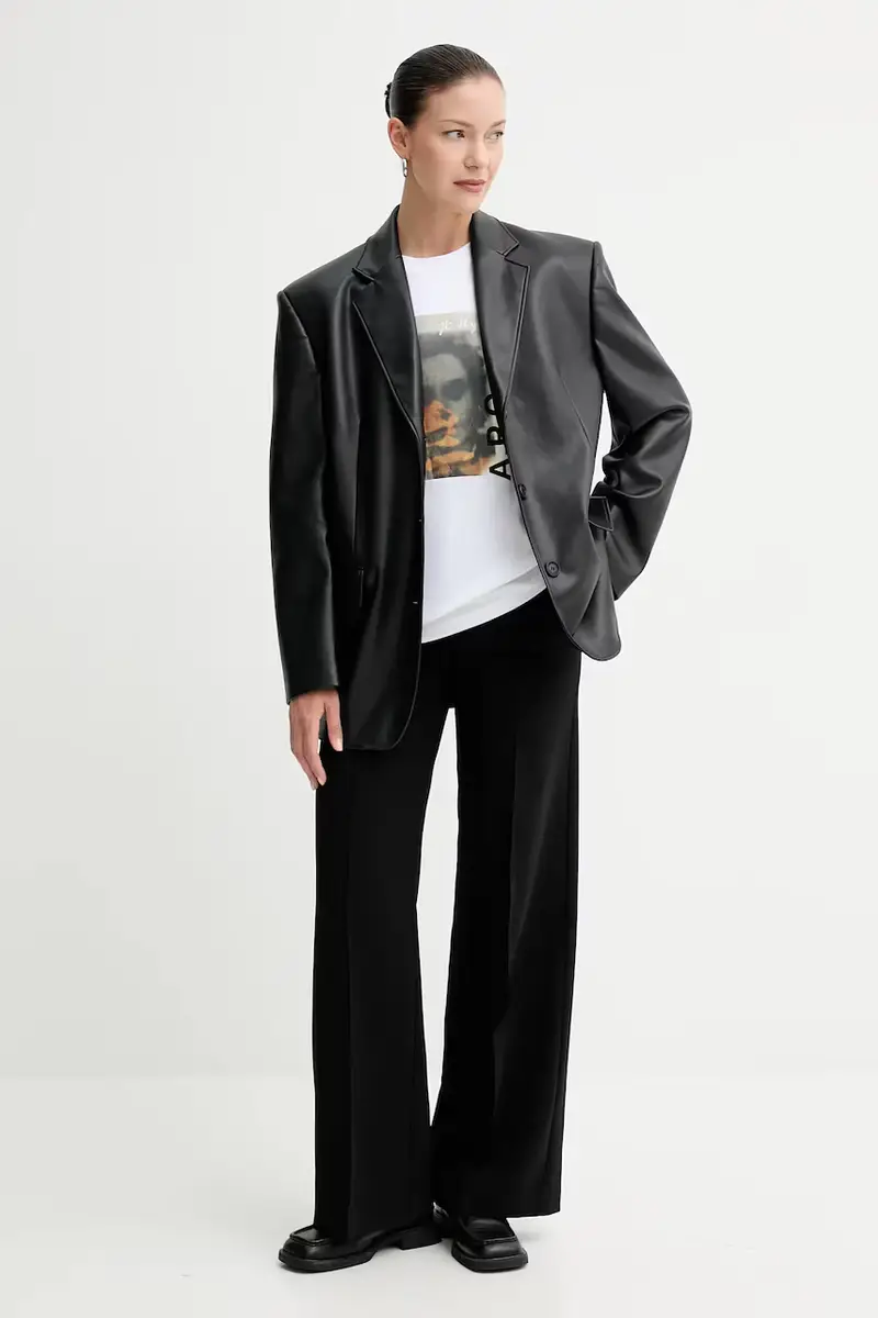 t-shirt in cotone t-shirt jean portrait - gots colore bianco COGYK.M26549 miniatura 2