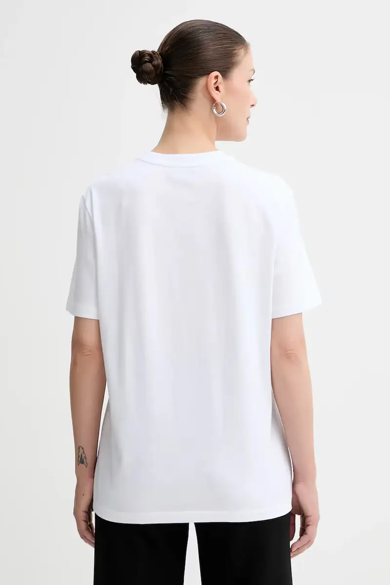 t-shirt in cotone t-shirt jean portrait - gots colore bianco COGYK.M26549 miniatura 3